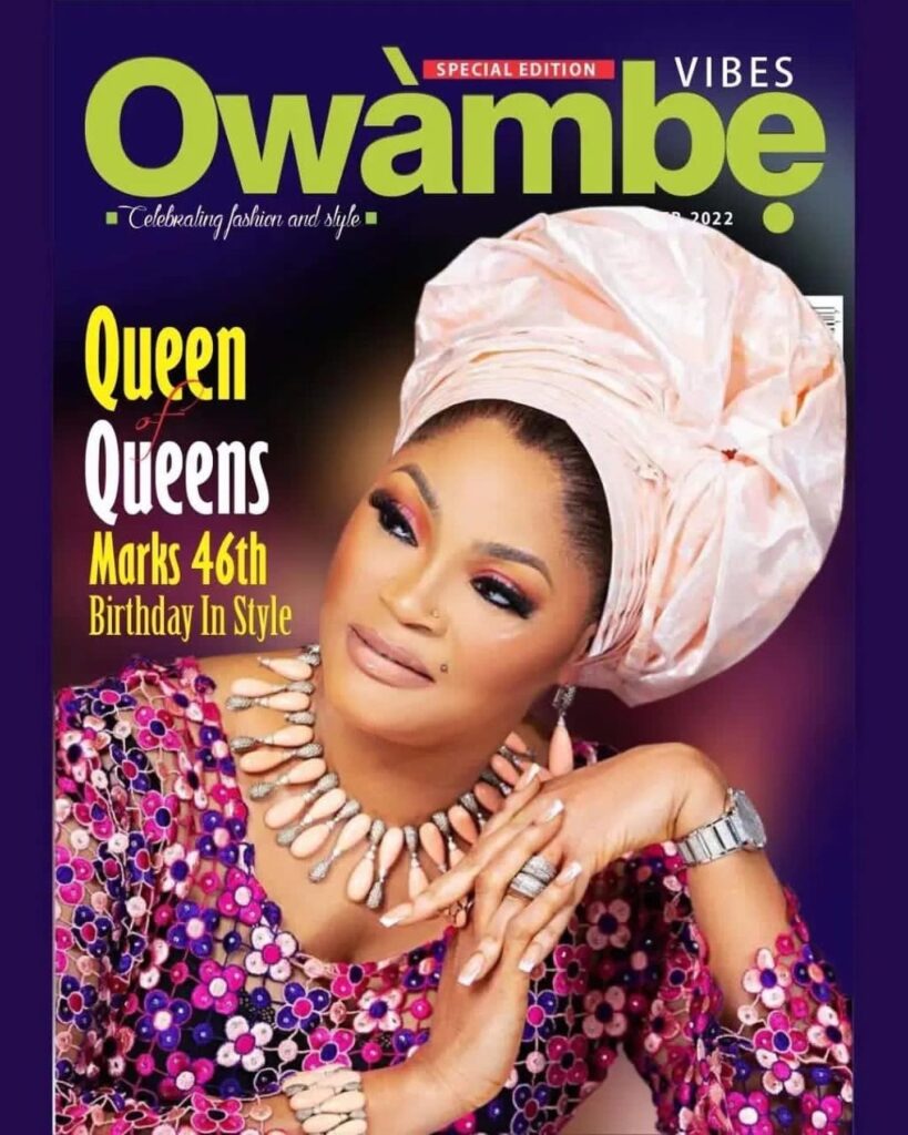 HRM Sekinat Aramide Elegushi Graces Owambevibes Magazine - The Elites ...