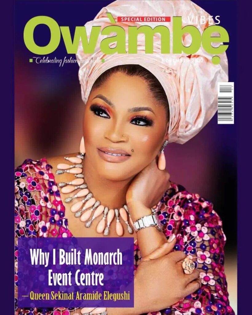 HRM Sekinat Aramide Elegushi Graces Owambevibes Magazine - The Elites ...